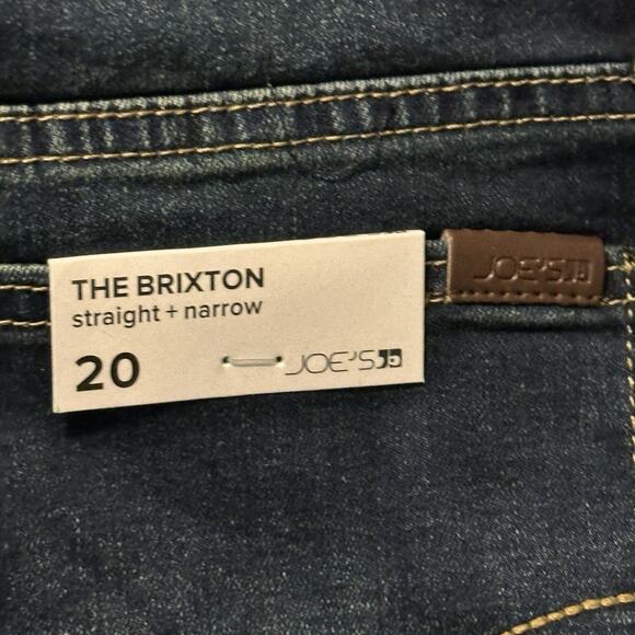 Joe's Women 20 The Brixton Straight Narrow Mid Rise Stretch Dark wash Blue NWT - Picture 4 of 8
